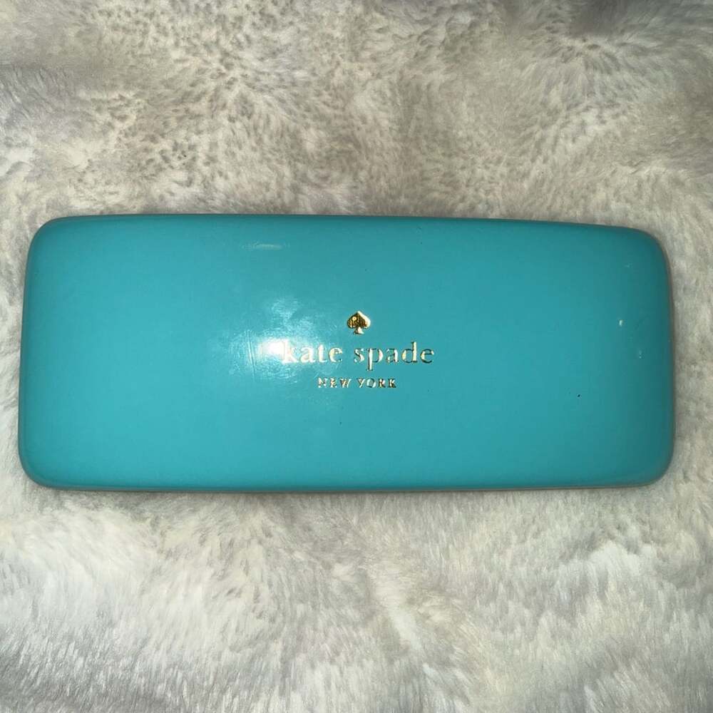 Kate Spade Blue Green Clamshell Sunglasses Eye Glass Case